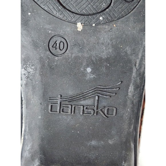 Dansko Olivia Loafer Shoes Womens Size 40 EU Slip on Leather calf Hair Cheetah - Picture 10 of 14